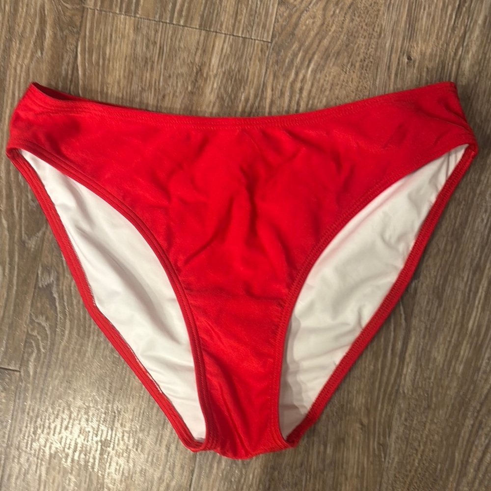 Classic Red Bikini Bottom with Smooth Finish